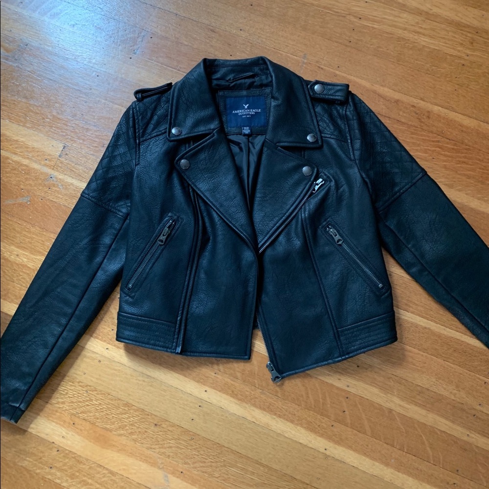 American eagle leather jacket